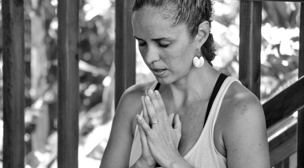 Prayer hands yoga