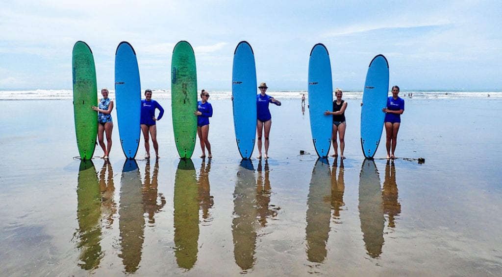 Girls surf trip in Costa Rica