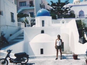 Pilar at yoga retreat in Greece