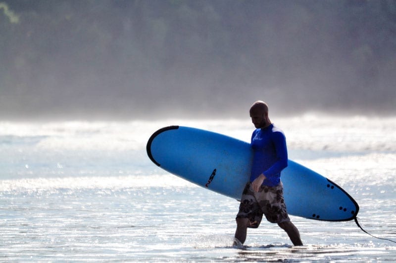 Soft top surfboard for protection