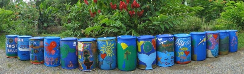 New garbage cans in Bahia Ballena
