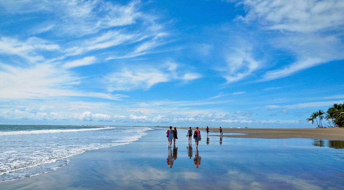 Beach walk in Costa Rica