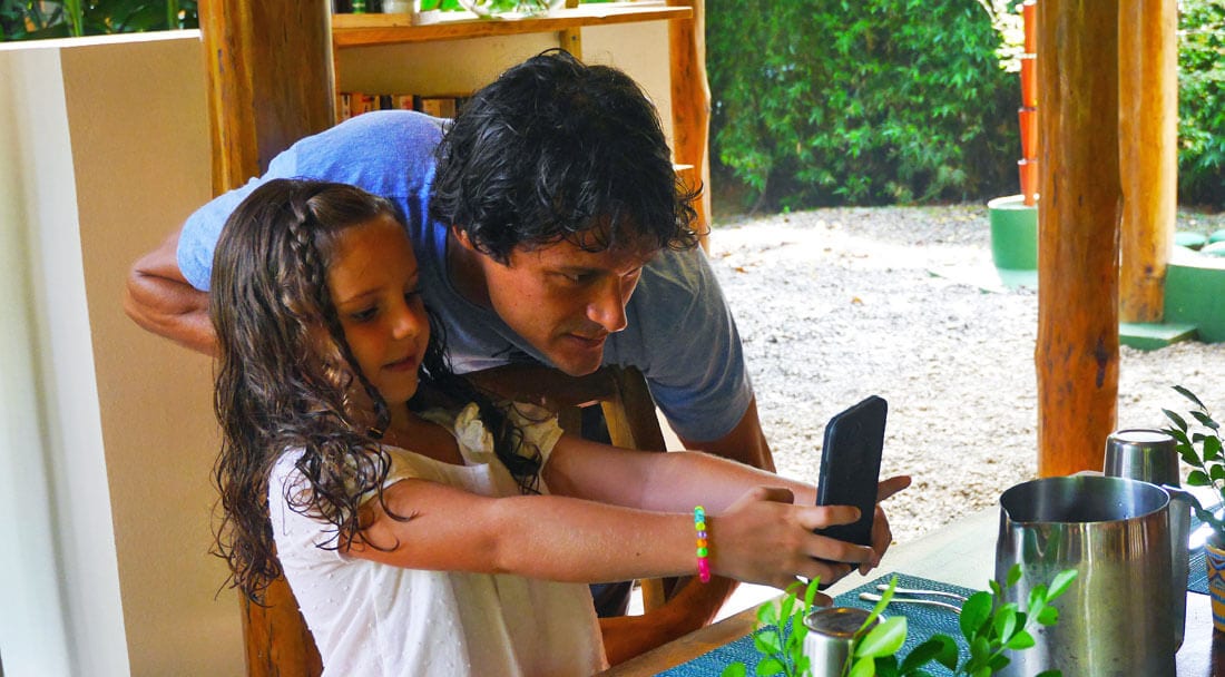 Bodhi staff on their phones!