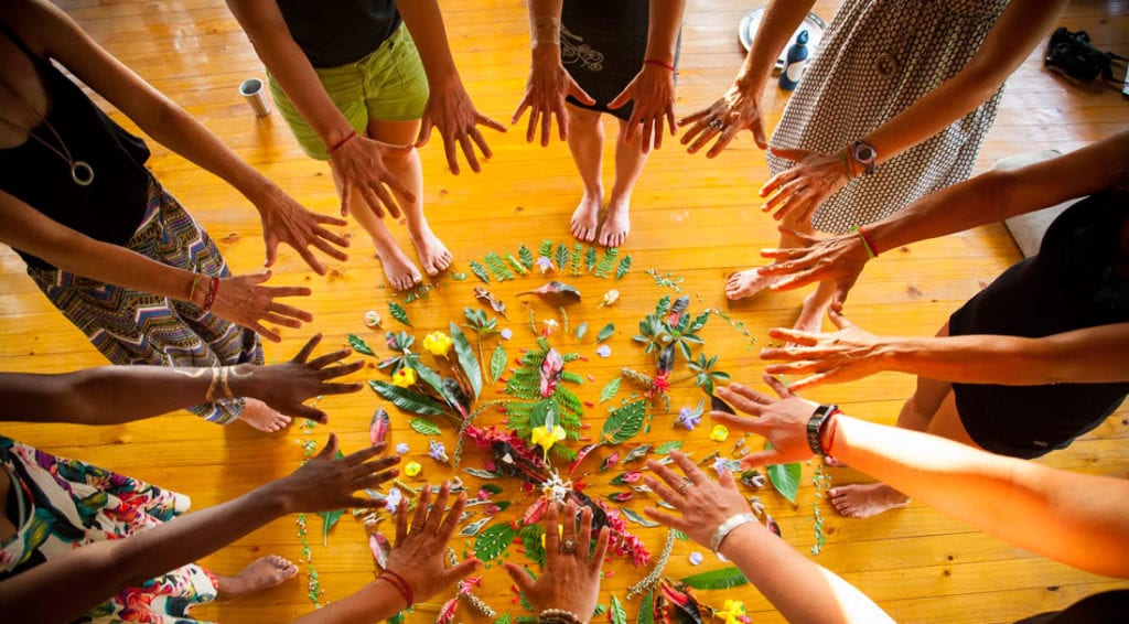 Supportive women's travel group
