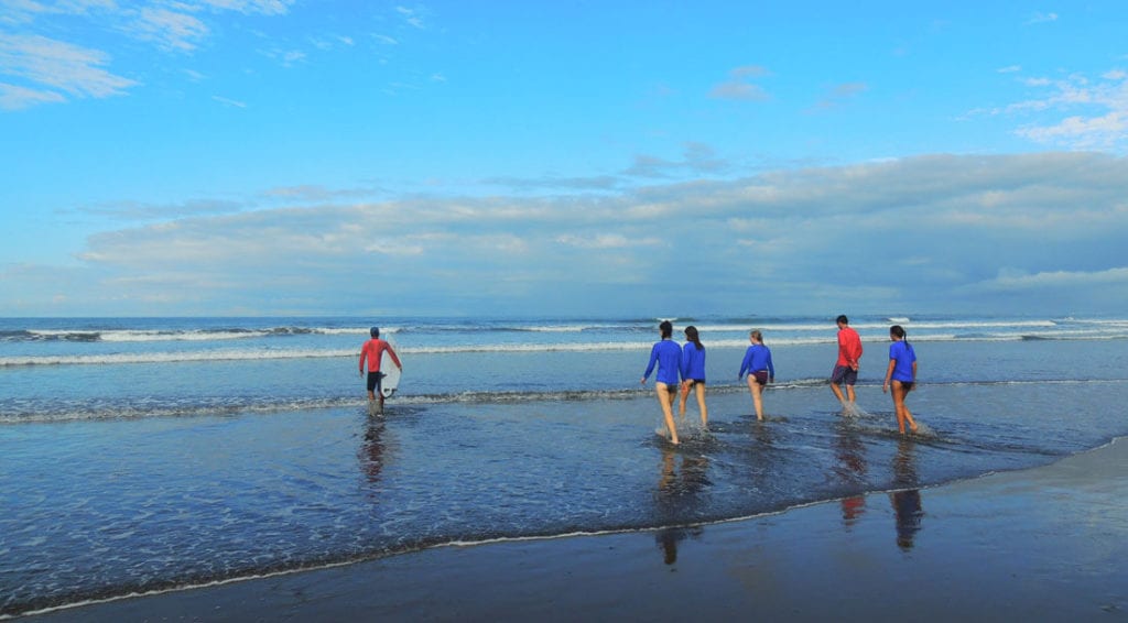 Learning to surf in Costa Rica