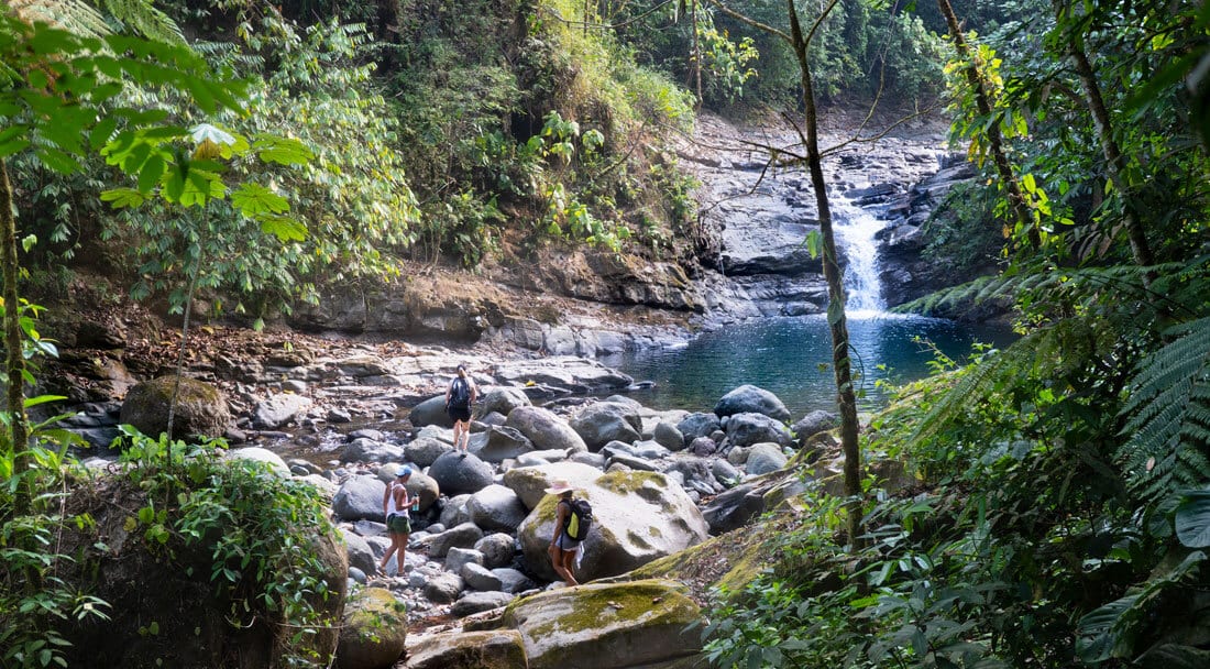Beautiful waterfall in Costa Rica