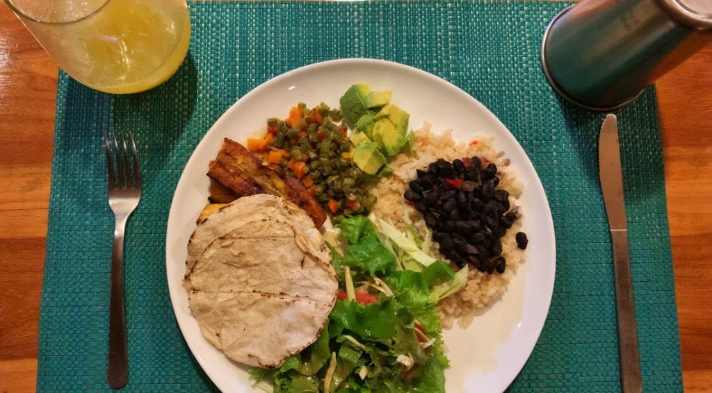 Costa Rican typical lunch or dinner dish