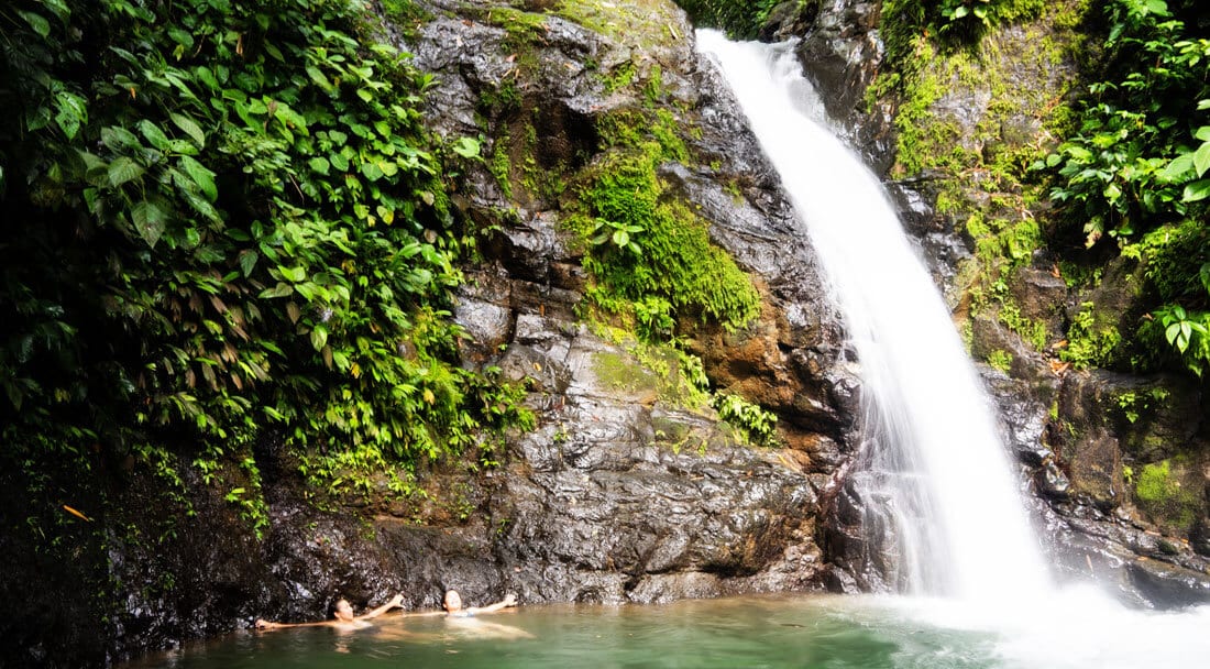 Swimming at the Uvita Waterfall