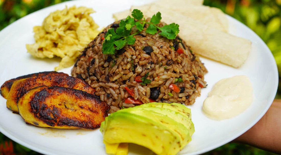 Costa Rican typical breakfast