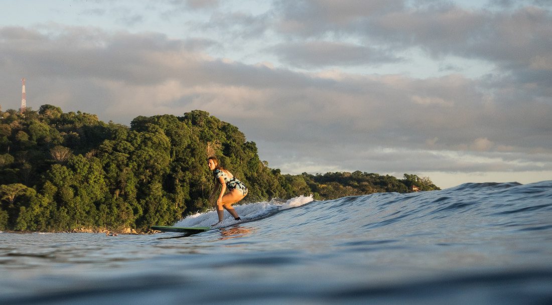 Longboarding surf style