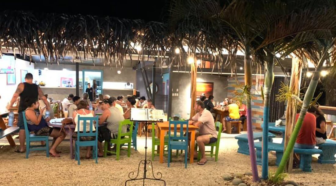 Outside dining at Las Esferas in Uvita, Costa Rica