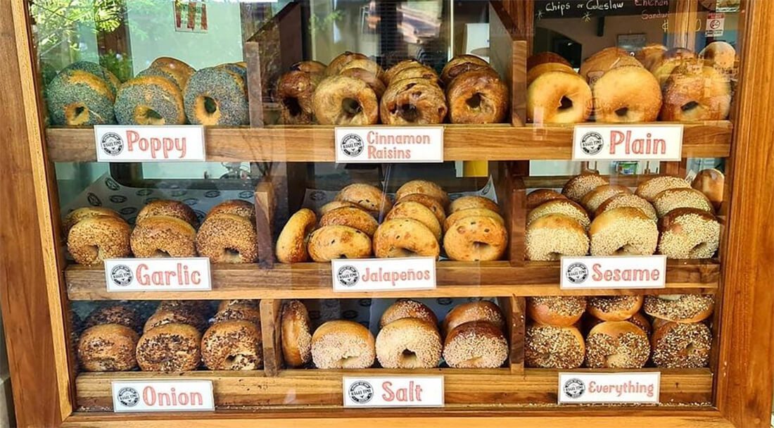 Bagels from Bagel Time in Uvita, Costa Rica