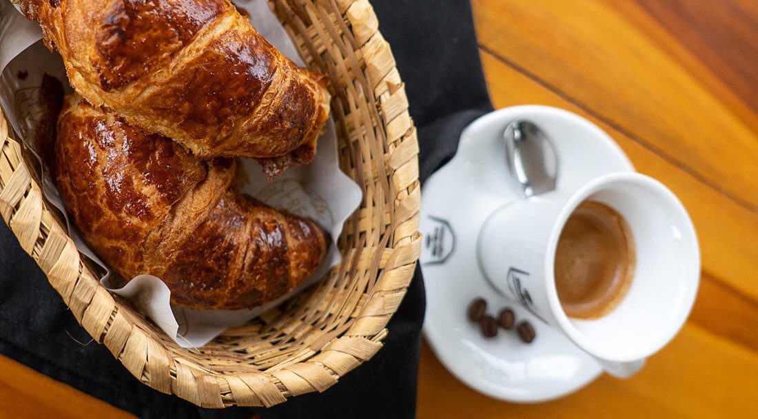 Coffee and pastries from Le French Cafe in Uvita, Costa Rica