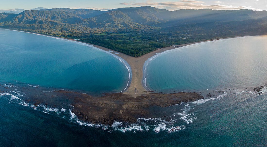 Whale's tail at the Marino Ballena National Park in Uvita, Costa Rica