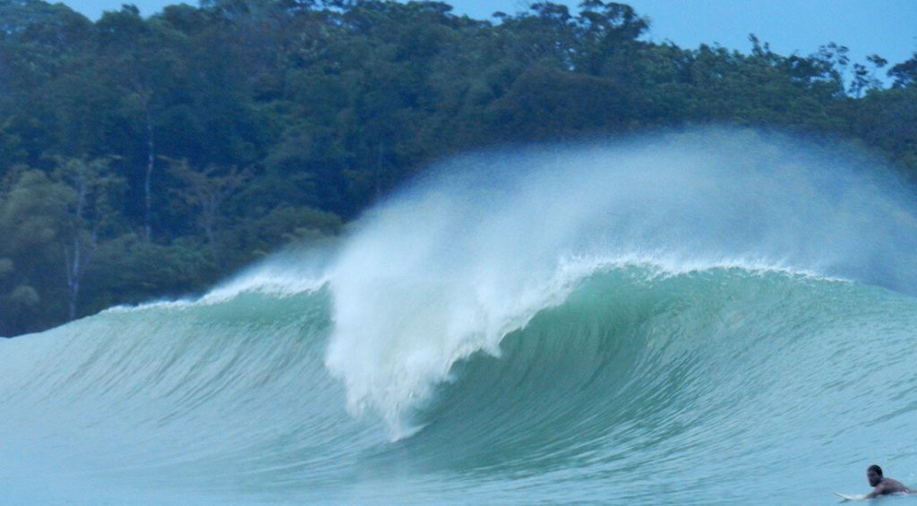 Surfing on Costa Rica's Caribbean side