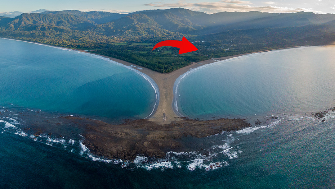 surf camp located near Whale Tail in Uvita, Costa Rica