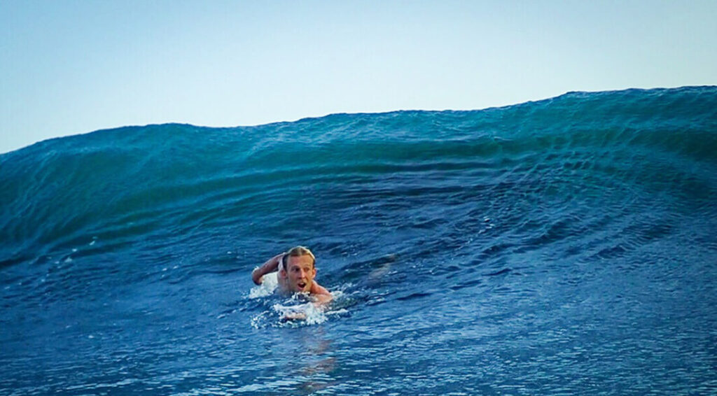 Bodysurfing takeoff