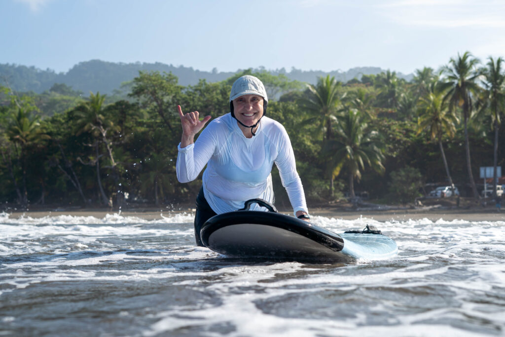 catching waves in Marino Ballena National Park