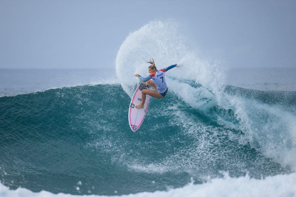 Lakey Peterson surfing a wave