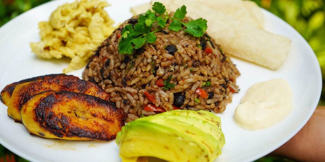 Costa Rican typical breakfast